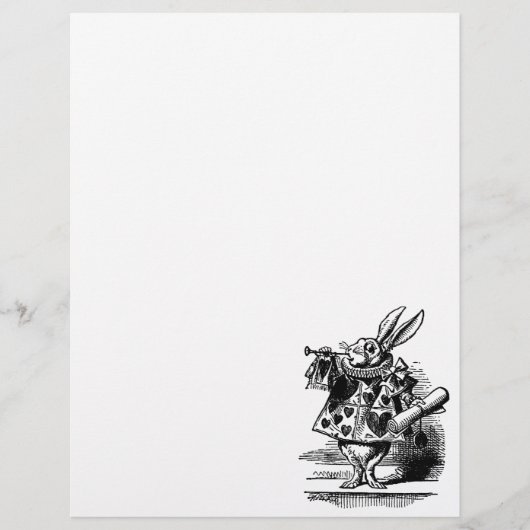 Klassieke Alice in Wonderland Witte Konijn als her Flyer (Voorkant)