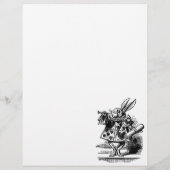 Klassieke Alice in Wonderland Witte Konijn als her Flyer (Achterkant)