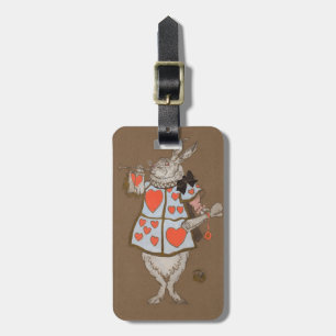 Klassieke Alice in Wonderland Witte Konijn Heraldi Bagagelabel