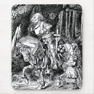 Klassieke Alice in Wonderland Witte Ridder op Paar Muismat