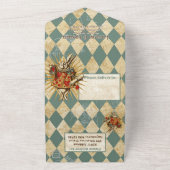 Klassieke Alice Witte Konijn All In One Uitnodigin All In One Uitnodiging (Buitenkant)