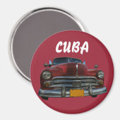 Klassieke Amerikaanse auto in Vinales, Cuba Magneet (Voorkant / Achterkant)