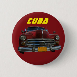 Klassieke Amerikaanse auto in Vinales, Cuba Ronde Button 5,7 Cm
