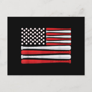 Klassieke Amerikaanse Baseball-vlag -  honkbal Briefkaart