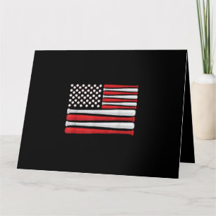 Klassieke Amerikaanse Baseball-vlag - honkbal Kaart