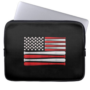 Klassieke Amerikaanse Baseball-vlag - honkbal Laptop Sleeve