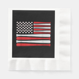 Klassieke Amerikaanse Baseball-vlag - honkbal Servet