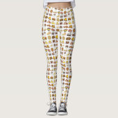 Klassieke Amerikaanse lunch tegen de schatkist Spo Leggings (Voorkant)