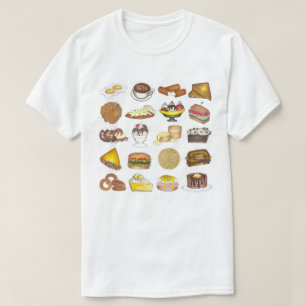 Klassieke Amerikaanse lunch tegen de schatkist Spo T-shirt
