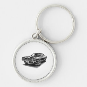 Klassieke Amerikaanse Muscle Car Retro Vintage 60s Sleutelhanger