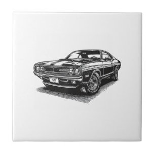 Klassieke Amerikaanse Muscle Car Retro Vintage 60s Tegeltje