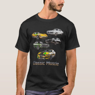 Klassieke Amerikaanse Muscle Cars Retro T-Shirt