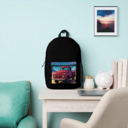 Klassieke Amerikaanse pick-up Bedrukte Rugzak