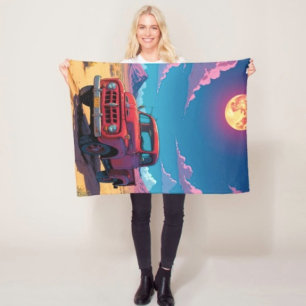 Klassieke Amerikaanse pick-up Fleece Deken