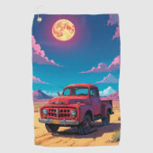 Klassieke Amerikaanse pick-up Golfhanddoek (Voorkant)