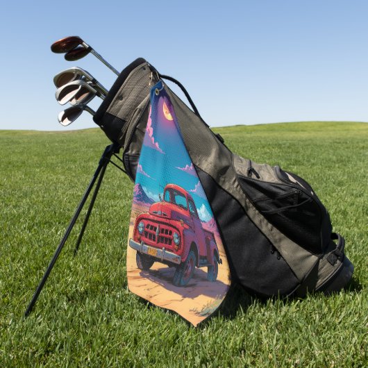 Klassieke Amerikaanse pick-up Golfhanddoek (Groen)