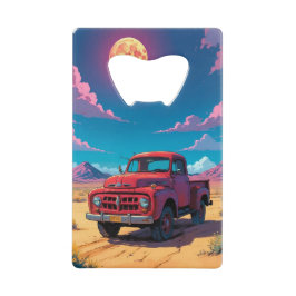 Klassieke Amerikaanse pick-up Kredietkaart Flessenopener