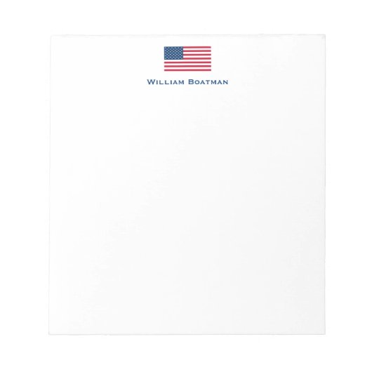 Klassieke Amerikaanse Vlag Blocnote (Voorkant)