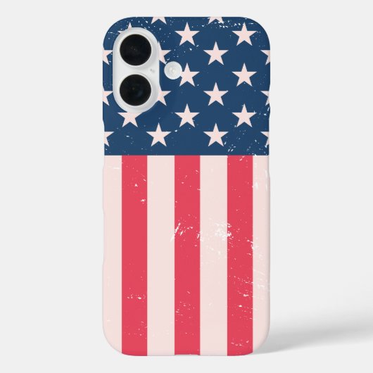 Klassieke Amerikaanse vlag grunge Case-Mate iPhone Case (Achterkant)