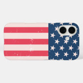 Klassieke Amerikaanse vlag grunge Case-Mate iPhone Case (Achterkant (horizontaal))