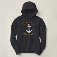 Klassieke anchor Gold Star Boat naam grijs