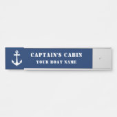 Klassieke Anker Kapitein's Cabin & Bootnaam Marine Deurbordje (Voorkant)