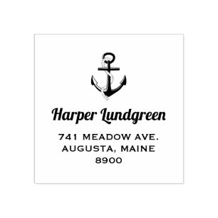 Klassieke anker Nautical Personalised Rubber Stamp Rubberstempel