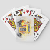 Klassieke Antiek Automobiele Waterverf Schets Pokerkaarten (Achterkant)