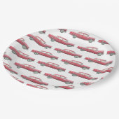 Klassieke Antiek Borden voor het drogen van rode a Papieren Bordje (Gekanteld)