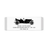 Klassieke Antiek, converteerbaar, zwart, automatis Etiket (Voorkant)