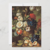 Klassieke antieke fruit stilleven trouwkaart kaart (Achterkant)