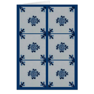 Klassieke antiquarian Delft Blue Tegel - Floral Mo