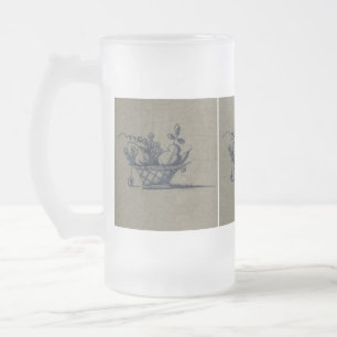 Klassieke antiquarian Delft Blue Tegel - fruitmand Matglas Bierpul