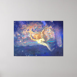 *~* Klassieke AP14 Angel Vrouw Fairy Ephemera Canvas Afdruk