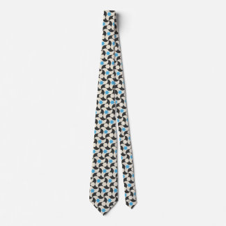Klassieke Arabeske Tessellatie Blauwe Ster Geometr Stropdas