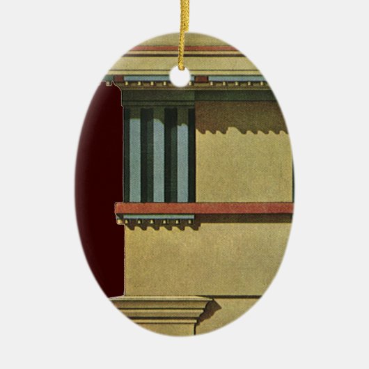  Klassieke architectuur, Temple Entablature Keramisch Ornament (Voorkant)