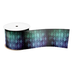 Klassieke argyle  blauw groen diamantpatroon lint