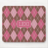 Klassieke Argyle Brown / Roze Diamond Pattern & Na Muismat (Voorkant)