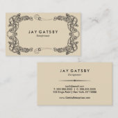 Klassieke Art Deco/Art Nouveau Visitekaartje (Voorkant / Achterkant)