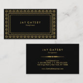 Klassieke Art Deco/Art Nouveau Visitekaartje (Voorkant / Achterkant)