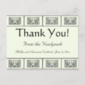 Klassieke Art Deco Bloemenrand Bedankt Briefkaart (Voorkant)