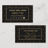 Klassieke Art Deco Gouden Monogram Make-up Artist Klantenkaartje (Voorkant / Achterkant)