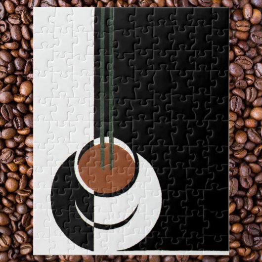 Klassieke Art Deco, kopje koffie met stoom Legpuzzel