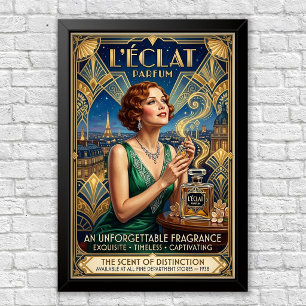 Klassieke Art Deco Parfum Reclameposter Poster