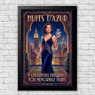 Klassieke Art Deco Parfum Reclameposter Poster