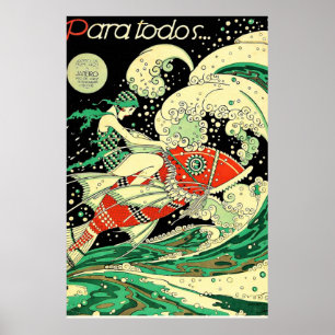 Klassieke Art Deco - Voor Iedereen - Psychedelisch Poster