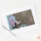 Klassieke Art Deco Vuurwerk Le Feu, George Barbier Rechthoekige Sticker (Envelop)