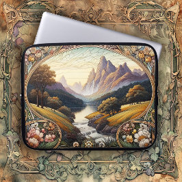 Klassieke Art Nouvea Landschapskunst Laptop Sleeve