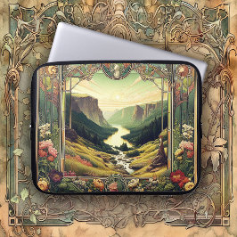 Klassieke Art Nouvea-landschapskunst Laptop Sleeve