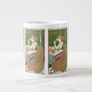 Klassieke Art Nouveau Brasserie Fraikin-Courard Bi Extra Grote Beker